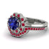 0.8 Carat Sapphire Halo Bridal Set - Pamela No. 60