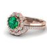 0.8 Carat Emerald Halo Bridal Set - Pamela No. 5 image 3