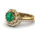 0.8 Carat Emerald Halo Bridal Set - Pamela No. 4 image 3