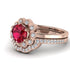 0.8 Carat Ruby Halo Bridal Set - Pamela No. 11 image 3