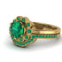 0.8 Carat Emerald Halo Bridal Set - Pamela No. 19