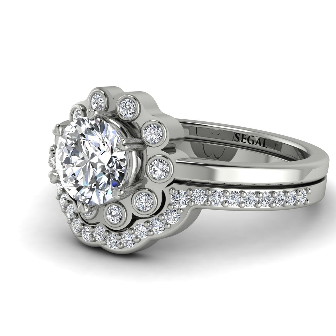 0.8 Carat Diamond Halo Bridal Set - Pamela No. 3