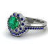 0.8 Carat Emerald Halo Bridal Set - Pamela No. 66