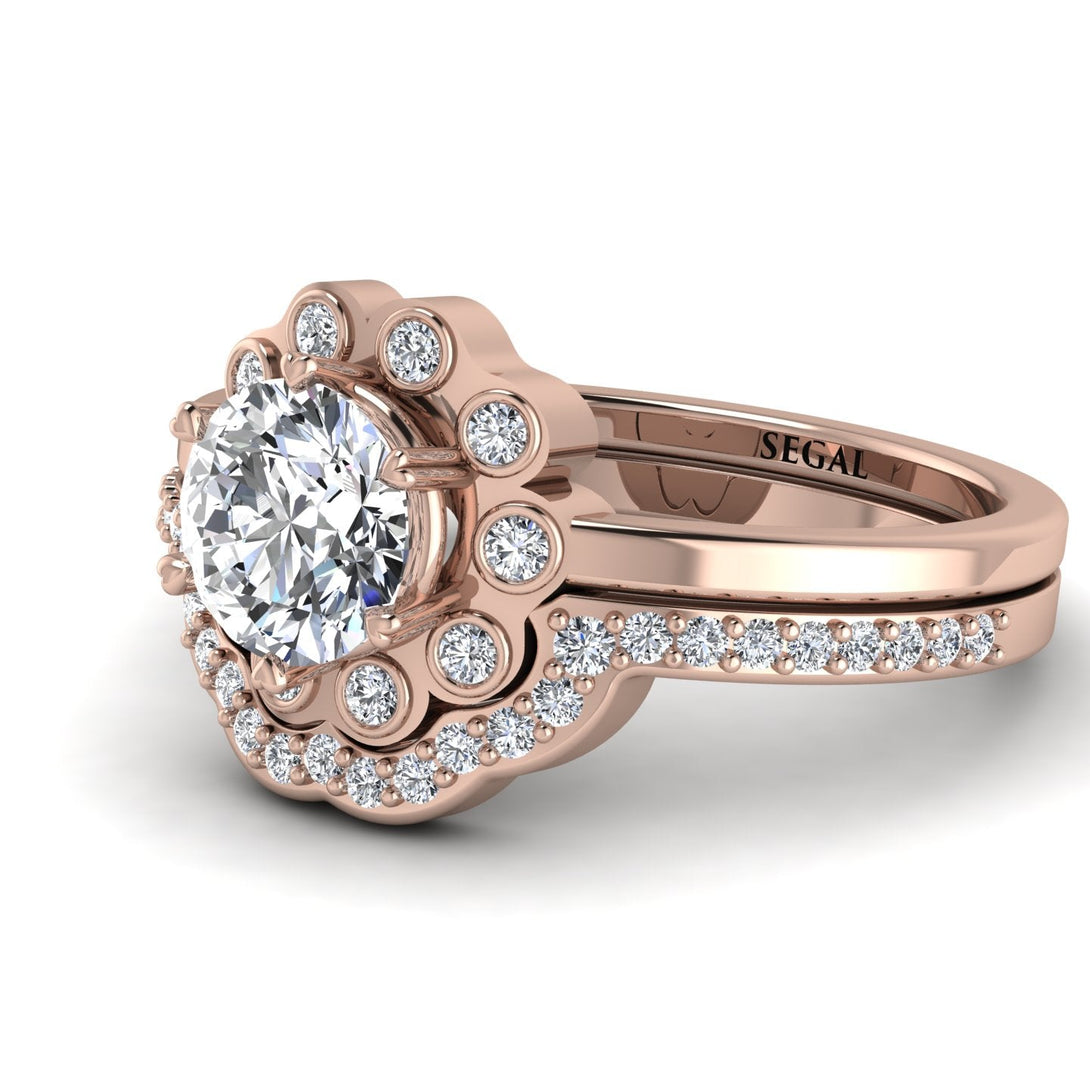 0.8 Carat Diamond Halo Bridal Set - Pamela No. 2