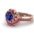 0.8 Carat Sapphire Halo Bridal Set - Pamela No. 59 image 3