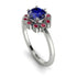 0.8 Carat Sapphire Halo Engagement Ring - Pamela No. 60