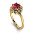 0.8 Carat Ruby Halo Engagement Ring - Pamela No. 10
