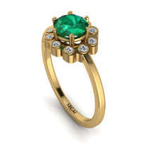 0.8 Carat Emerald Halo Engagement Ring - Pamela No. 4 image 1
