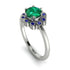 0.8 Carat Emerald Halo Engagement Ring - Pamela No. 66 image 1