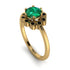 0.8 Carat Emerald Halo Engagement Ring - Pamela No. 34
