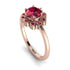 0.8 Carat Ruby Halo Engagement Ring - Pamela No. 56 image 1