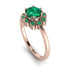 0.8 Carat Emerald Halo Engagement Ring - Pamela No. 20 image 1