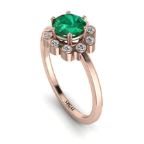 0.8 Carat Emerald Halo Engagement Ring - Pamela No. 5 image 1
