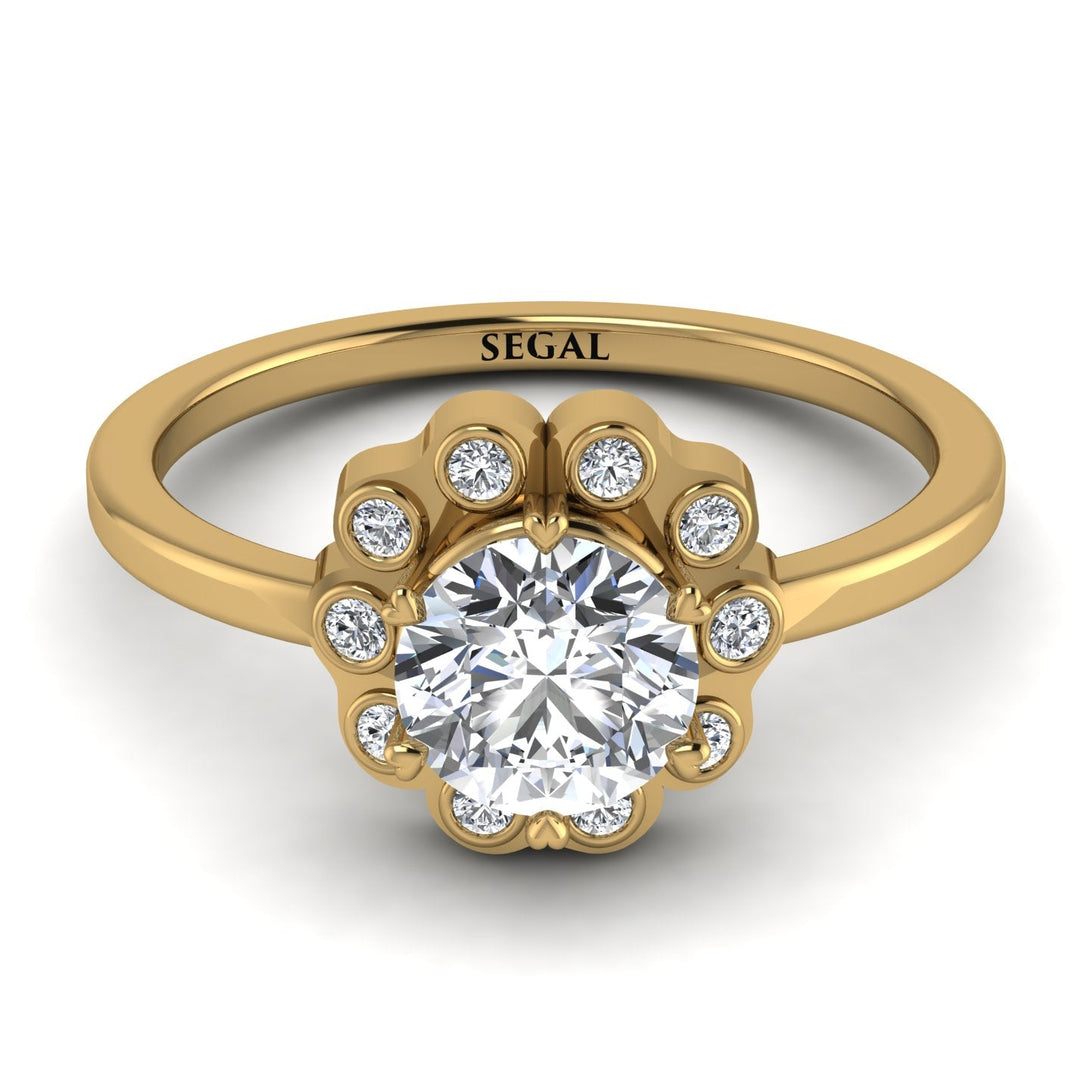 0.8 Carat Diamond Halo Engagement Ring - Pamela No. 1