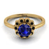 0.8 Carat Sapphire Halo Engagement Ring - Pamela No. 43 image 2
