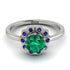 0.8 Carat Emerald Halo Engagement Ring - Pamela No. 66 image 2