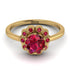 0.8 Carat Ruby Halo Engagement Ring - Pamela No. 55 image 2