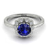 0.8 Carat Sapphire Halo Engagement Ring - Pamela No. 15