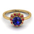 0.8 Carat Sapphire Halo Engagement Ring - Pamela No. 58 image 2