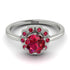 0.8 Carat Ruby Halo Engagement Ring - Pamela No. 57 image 2
