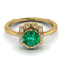 0.8 Carat Emerald Halo Engagement Ring - Pamela No. 4