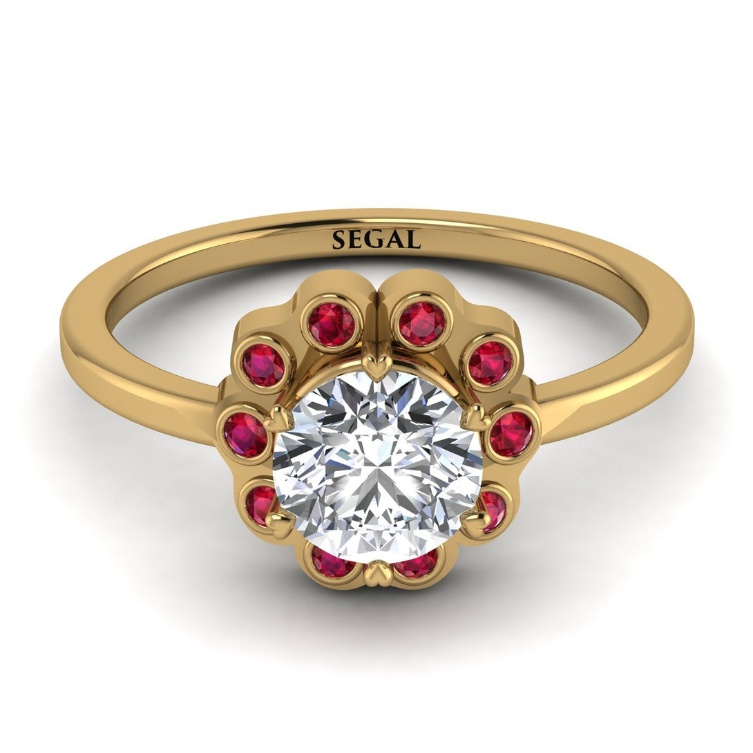 0.8 Carat Diamond Halo Engagement Ring - Pamela No. 46