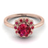 0.8 Carat Ruby Halo Engagement Ring - Pamela No. 56