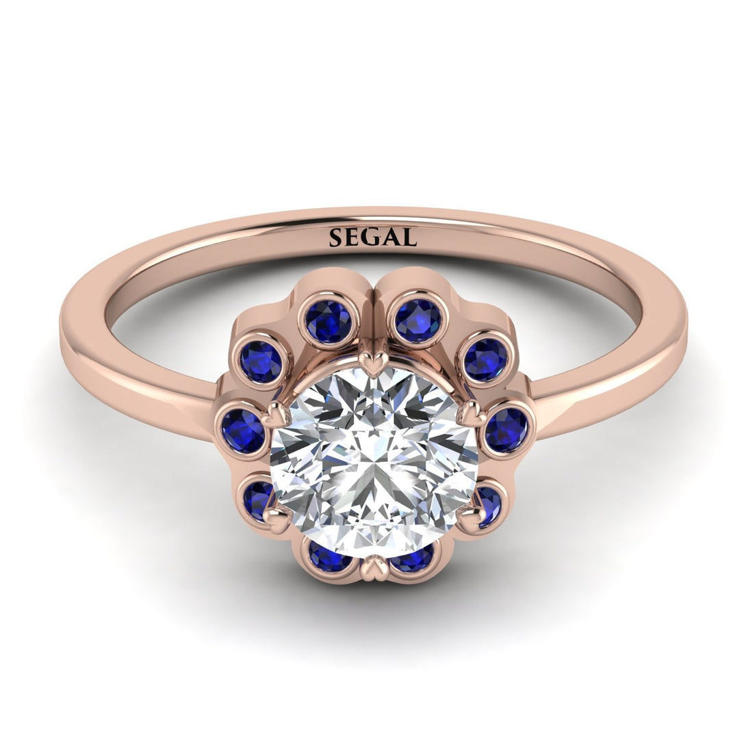 0.8 Carat Diamond Halo Engagement Ring - Pamela No. 62