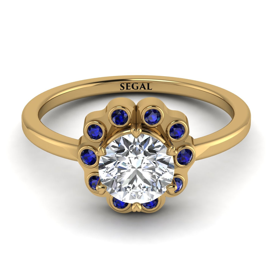 0.8 Carat Diamond Halo Engagement Ring - Pamela No. 61