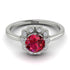 0.8 Carat Ruby Halo Engagement Ring - Pamela No. 12