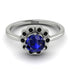 0.8 Carat Sapphire Halo Engagement Ring - Pamela No. 45 image 2