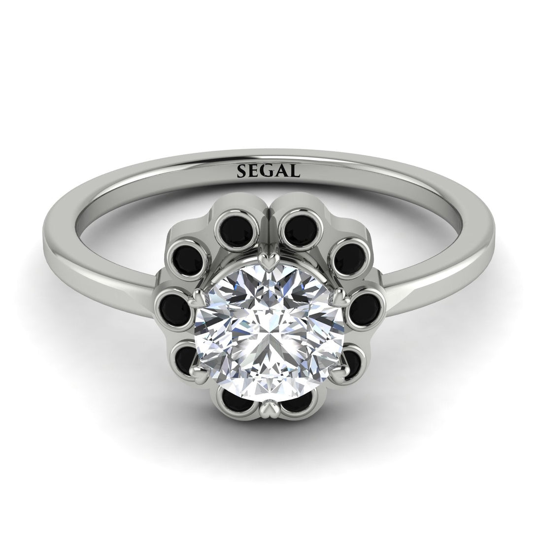 0.8 Carat Diamond Halo Engagement Ring - Pamela No. 33
