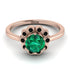 0.8 Carat Emerald Halo Engagement Ring - Pamela No. 35 image 2