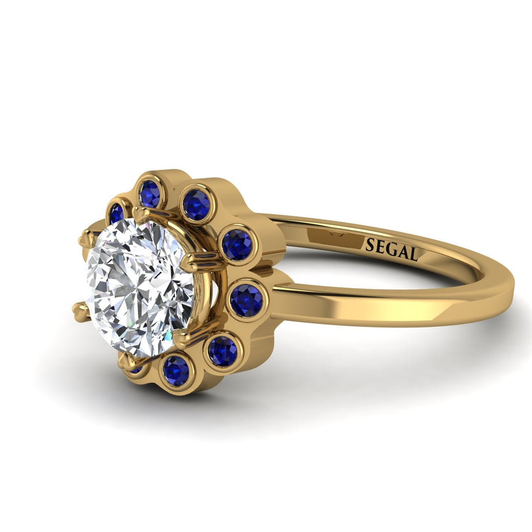 0.8 Carat Diamond Halo Engagement Ring - Pamela No. 61