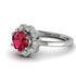 0.8 Carat Ruby Halo Engagement Ring - Pamela No. 12 image 3
