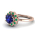 0.8 Carat Sapphire Halo Engagement Ring - Pamela No. 29 image 3