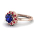 0.8 Carat Sapphire Halo Engagement Ring - Pamela No. 59