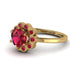 0.8 Carat Ruby Halo Engagement Ring - Pamela No. 55