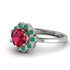 0.8 Carat Ruby Halo Engagement Ring - Pamela No. 27 image 3