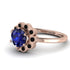 0.8 Carat Sapphire Halo Engagement Ring - Pamela No. 44 image 3