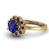 0.8 Carat Sapphire Halo Engagement Ring - Pamela No. 73