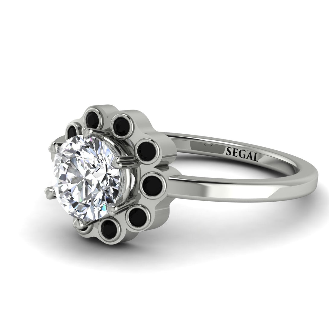 0.8 Carat Diamond Halo Engagement Ring - Pamela No. 33