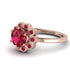 0.8 Carat Ruby Halo Engagement Ring - Pamela No. 56