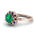0.8 Carat Emerald Halo Engagement Ring - Pamela No. 65 image 3