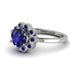 0.8 Carat Sapphire Halo Engagement Ring - Pamela No. 75 image 3