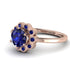 0.8 Carat Sapphire Halo Engagement Ring - Pamela No. 74 image 3