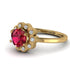 0.8 Carat Ruby Halo Engagement Ring - Pamela No. 10 image 3