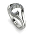 White Diamond Initial G Ring