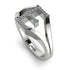 White Diamond Initial E Ring