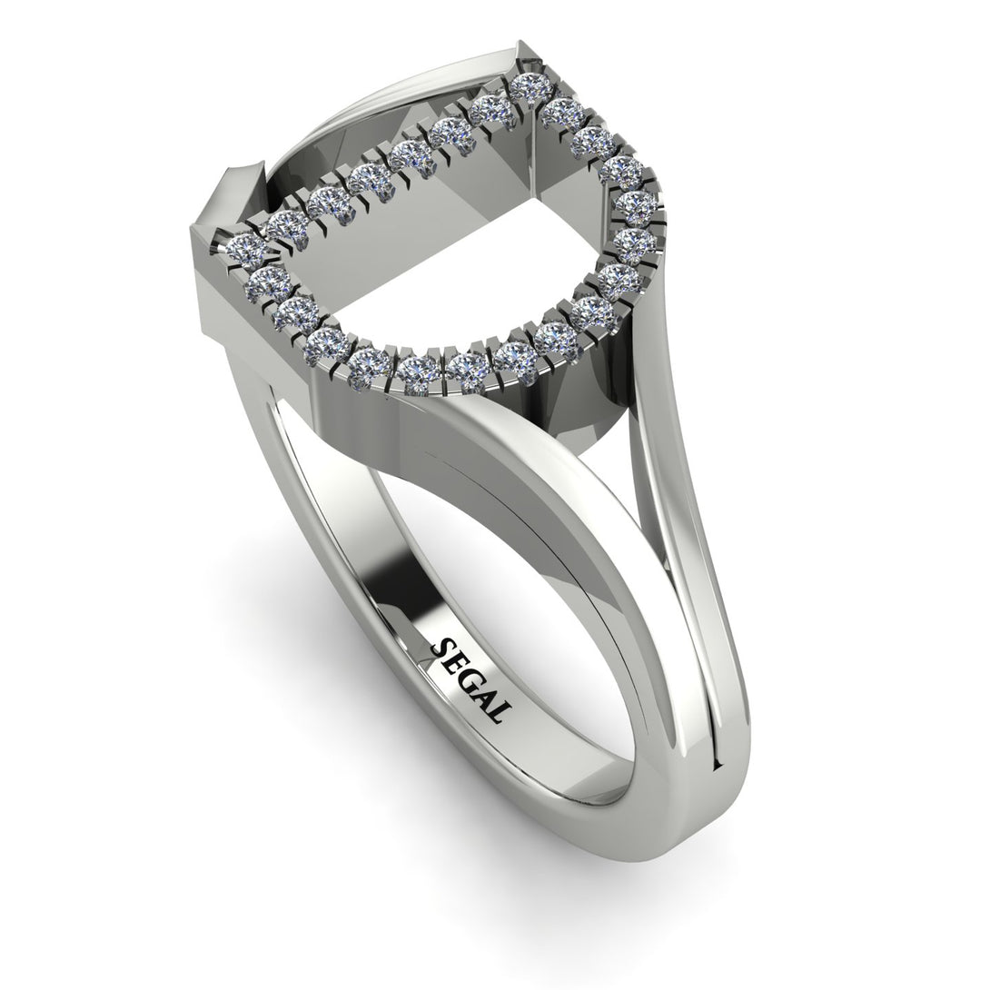 White Diamond Initial D Ring